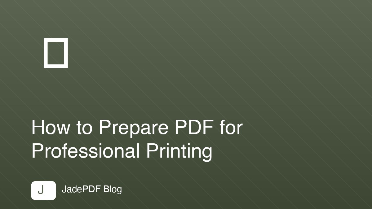 How to Prepare PDF for Professional Printing